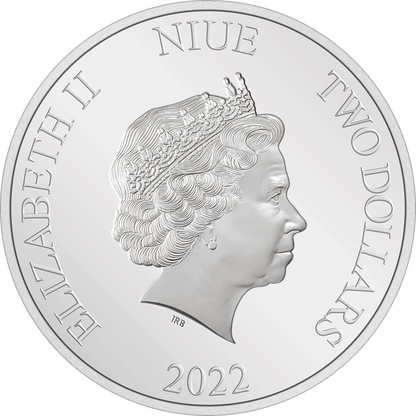 Niue 2022 $2 Queen Elizabeth II 1oz Silver Proof Coin