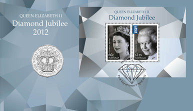 2012 50c Queen Elizabeth II Diamond Jubilee PNC
