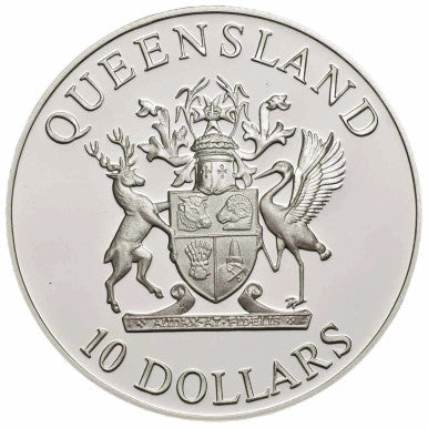 1989 $10 State Series Queensland Silver Proof Coin