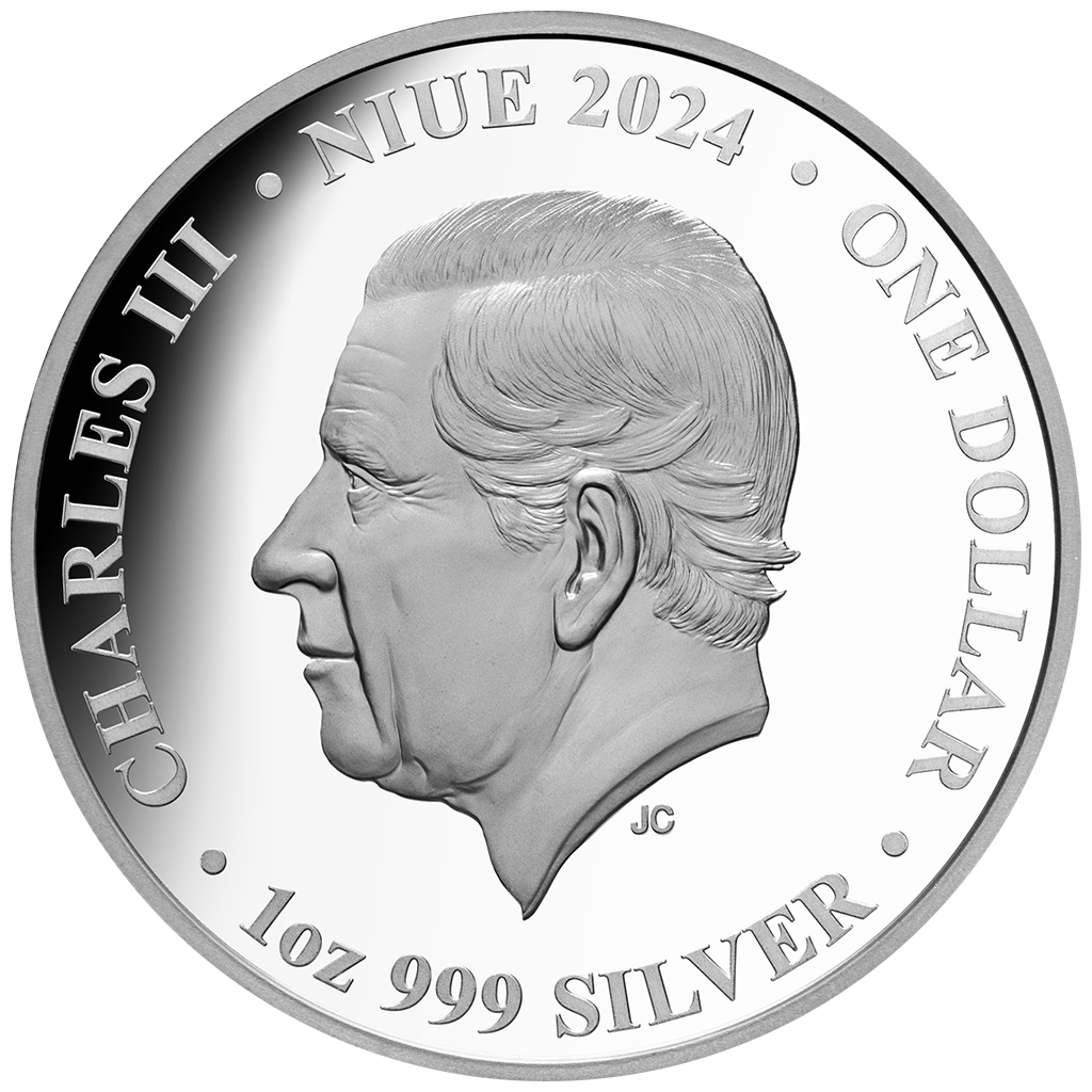 Niue 2024 $1 Colours of Australia Red Centre 1oz Silver Coloured Proof Coin