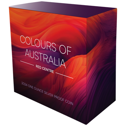 Niue 2024 $1 Colours of Australia Red Centre 1oz Silver Coloured Proof Coin