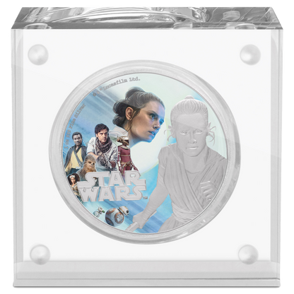 Niue 2019 $2 Star Wars The Rise of Skywalker Rey 1oz Silver Coloured Proof Coin