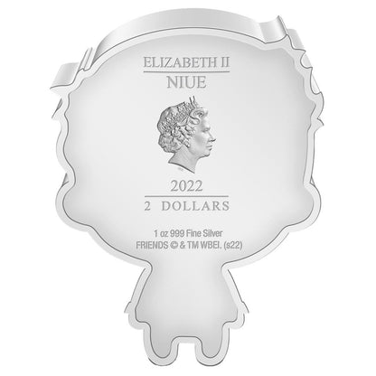 Niue 2022 $2 Chibi FRIENDS Ross Geller Shaped 1oz Silver Proof Coin