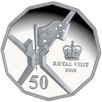 2000 50c Royal Visit Silver Proof Coin