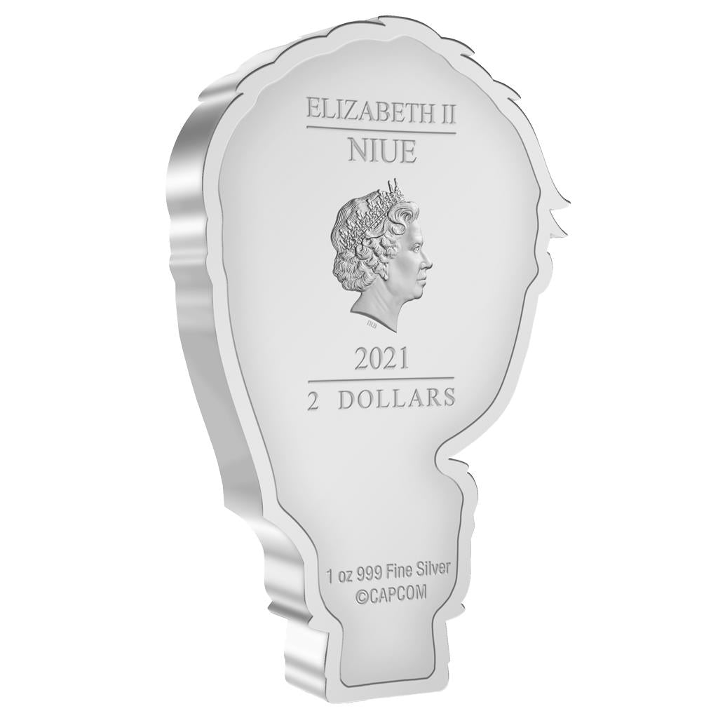 Niue 2021 $2 Chibi Street Fighter Ryu Shaped 1oz Silver Proof Coin
