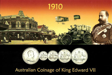 1910 Australian Coinage of King Edward VII 4 Coin Set
