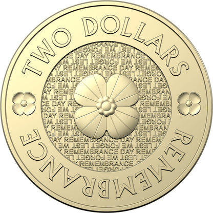 2012 $2 Remembrance Day Uncirculated Coin
