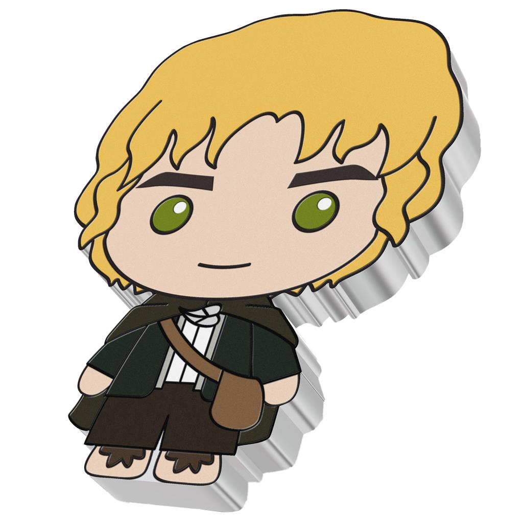 Niue 2021 $2 Chibi Lord of The Rings Samwise Gamgee Shaped 1oz Silver Proof Coin
