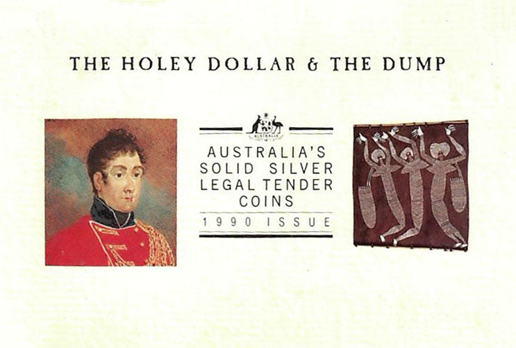 1990 The Holey Dollar & The Dump Silver Proof Coin