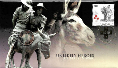 2015 $1 Unlikely Heroes Animals In War Limited Edition PNC