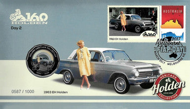 2016 50c Melbourne Stamp Show Holden Heritage Collection 160 Years 4 PNC Set