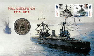 2011 $1 APTA Brisbane Royal Australian Navy 100 Years PNC
