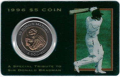 1996 $5 A Special Tribute To Sir Donald Bradman Uncirculated Coin