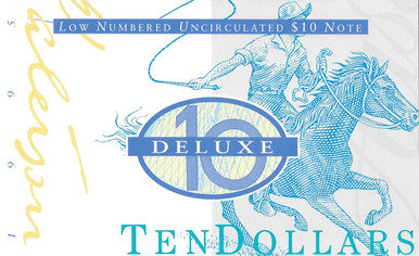 1995 $10 Deluxe Low Numbered Uncirculated Note