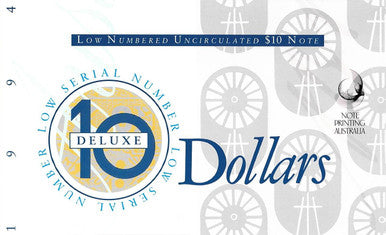 1994 $10 Deluxe Low Numbered Uncirculated Note