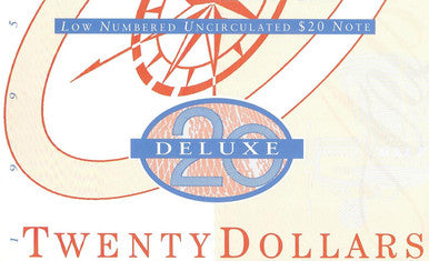 1995 $20 Deluxe Low Numbered Uncirculated Note