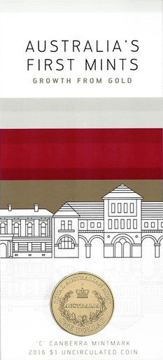 2016 $1 Australia's First Mints Growth From Gold 'C' Mintmark Uncirculated Coin