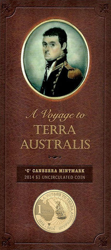 2014 $1 A Voyage To Terra Australis 'C' Mintmark Uncirculated Coin