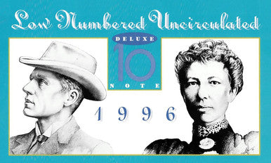 1996 $10 Deluxe Low Numbered Uncirculated Note