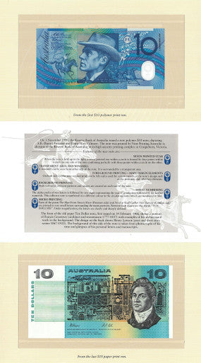 1993 $10 Ten Dollars First Day of Issue Folder 2 Note Set