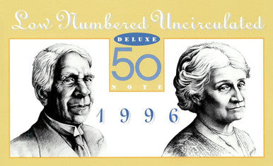 1996 $50 Deluxe Low Numbered Uncirculated Note