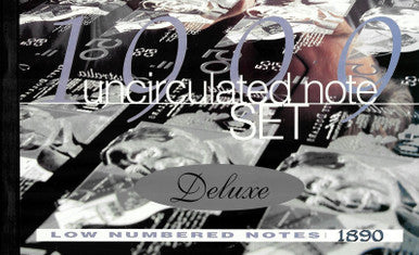 1999 Deluxe Low Numbered Uncirculated 5 Note Set
