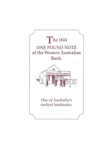 The 1884 One Pound Note of The Western Australian Banknote Folder
