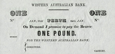 The 1884 One Pound Note of The Western Australian Banknote Folder