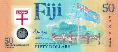 Fiji 2020 $50 50 Years of Independence Commemorative Banknote