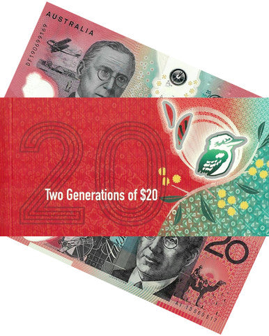 2019 $20 Two Generations of Banknotes Folder