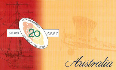 1997 $20 Deluxe Low Numbered Uncirculated Note