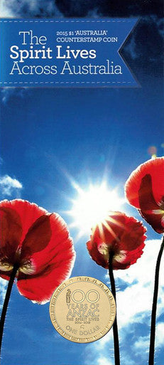 2015 $1 The Spirit Lives Across Australia 'Australia' Counterstamp Circulating Coin