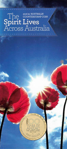 2016 $1 The Spirit Lives Across Australia 'Australia' Counterstamp Circulating Coin