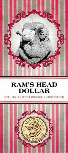 2011 $1 Ram's Head Dollar 'B' Counterstamp Uncirculated Coin