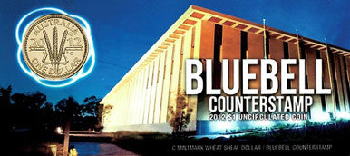 2012 $1 Wheat Sheaf Dollar Bluebell Counterstamp 'C' Mintmark Uncirculated Coin