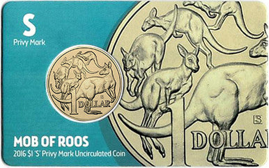 2016 $1 ANDA Sydney Mob of Roos 'S' Privy Mark Uncirculated Coin