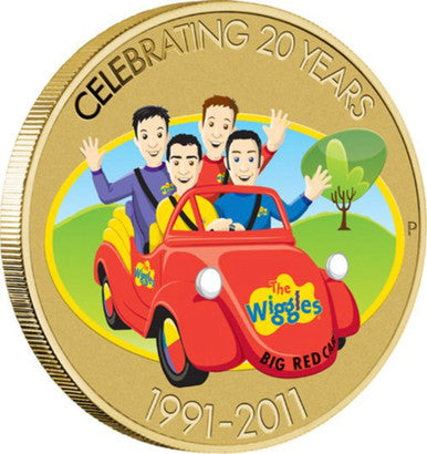 2011 $1 The Wiggles 20th Birthday Commemorative Al-Bronze 4 Coin Set