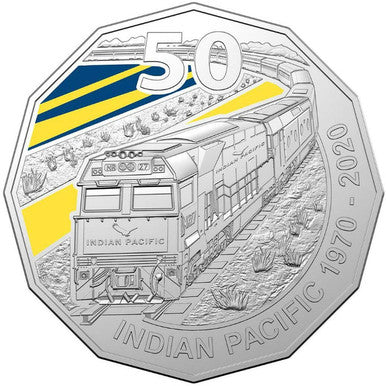 2020 50c Indian Pacific 50th Anniversary Limited Edition PNC