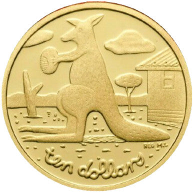 2008 $10 Australian Artist Kangaroo 1/10oz Gold Proof Coin