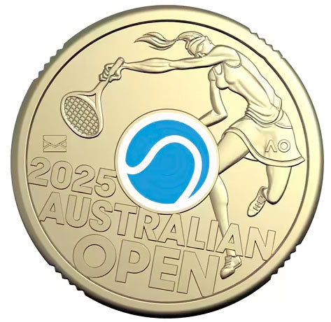 2025 $2 Women's Australian Open Privy Mark Coloured Uncirculated Coin