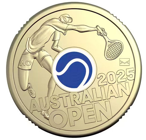 2025 $2 Men's Australian Open Privy Mark Coloured Uncirculated Coin