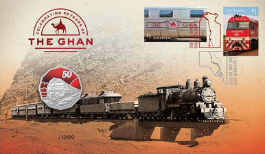 2019 50c Celebrating 90 Years of The Ghan Limited Edition PNC