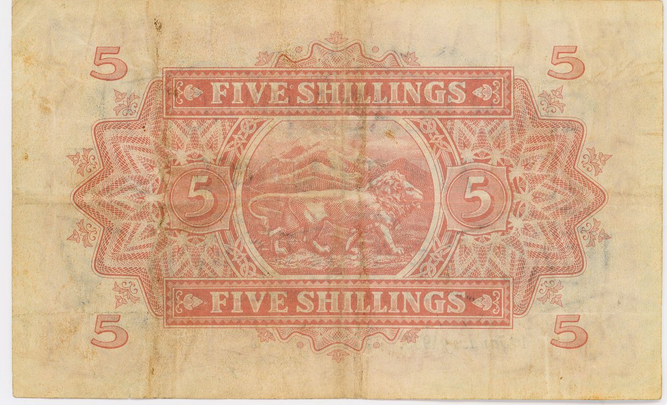 British East Africa, Five Shillings 1st January 1955, Good Fine