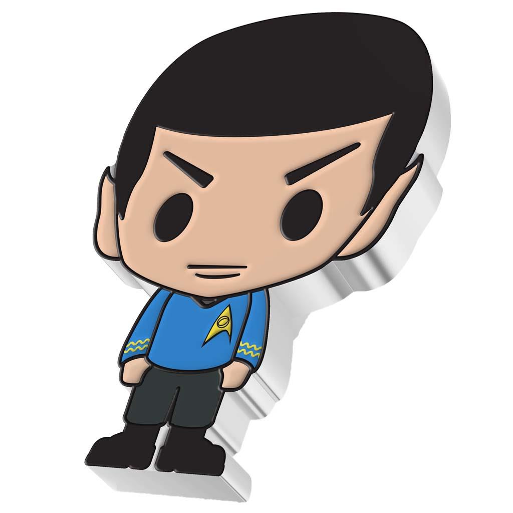 Niue 2021 $2 Chibi Star Trek Spock Shaped 1oz Silver Proof Coin