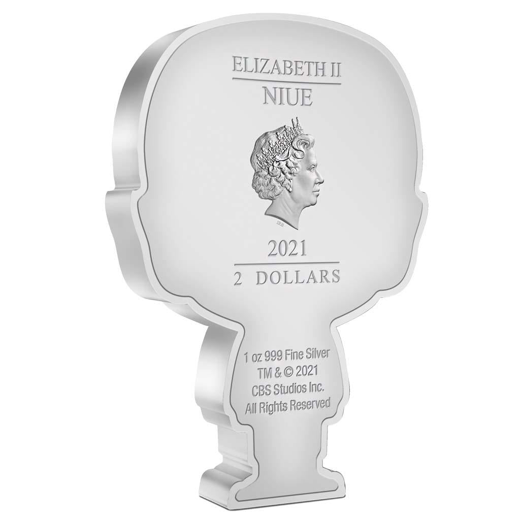 Niue 2021 $2 Chibi Star Trek Spock Shaped 1oz Silver Proof Coin