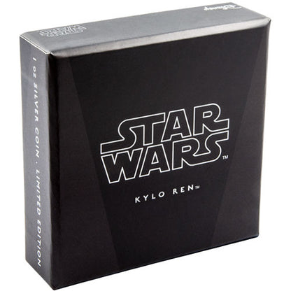 Niue 2016 $2 Star Wars Kylo Ren 1oz Silver Coloured Proof Coin