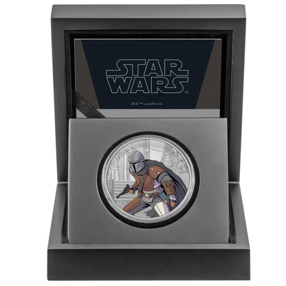 Niue 2021 $2 Star Wars The Mandalorian 1oz Silver Coloured Proof Coin