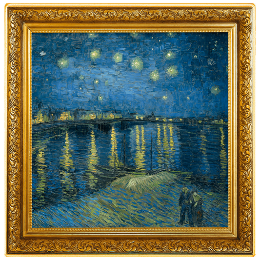 Niue 2023 $1 Vincent Van Gogh Starry Night Over The Rhone Selectively Gold Plated 1oz Silver Coloured Proof Coin