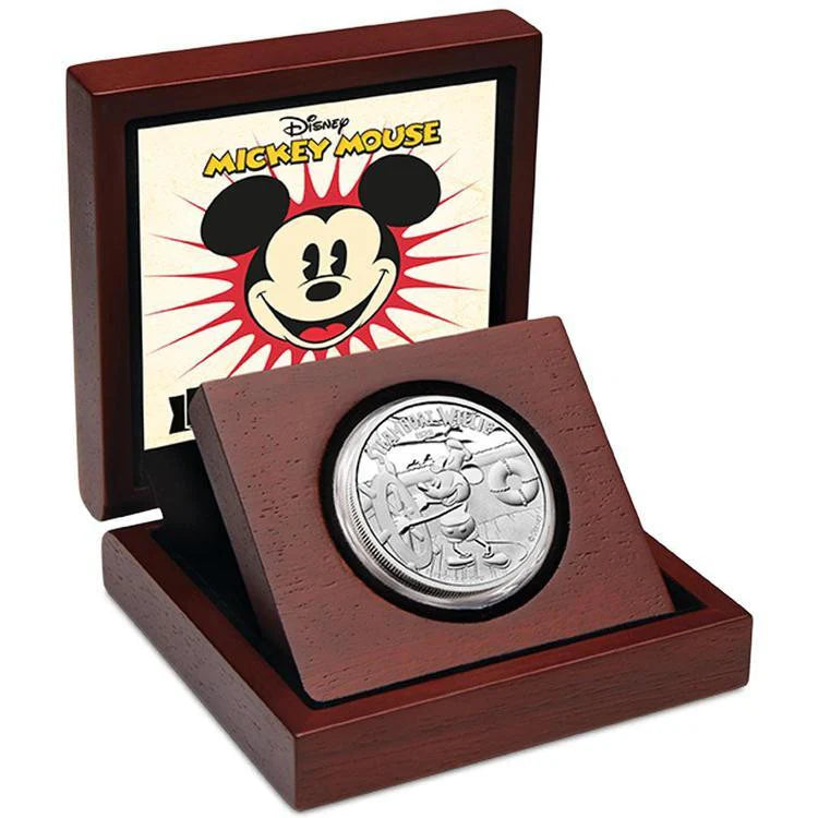 Niue 2014 $2 Disney Mickey Mouse Steamboat Willie 1oz Silver Proof Coin
