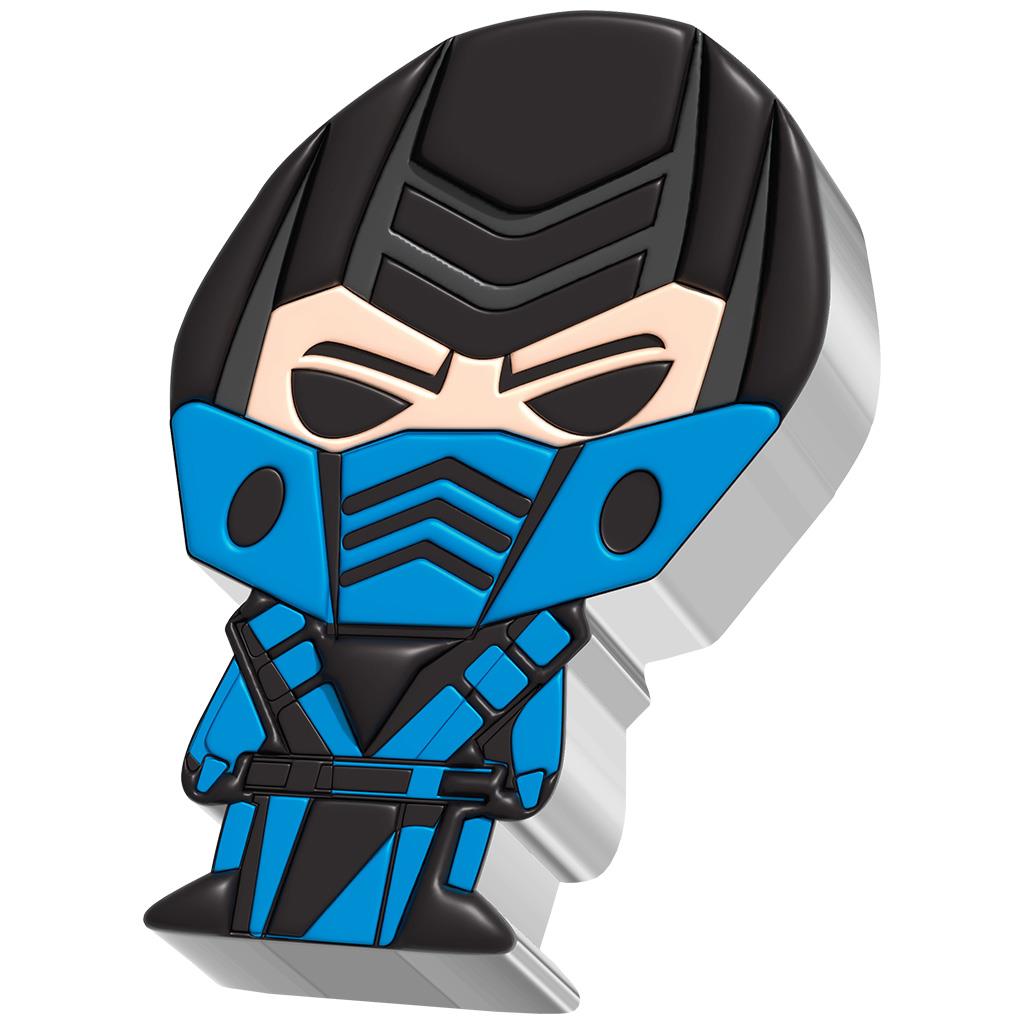 Niue 2022 $2 Chibi Mortal Kombat Sub-Zero Shaped 1oz Silver Proof Coin
